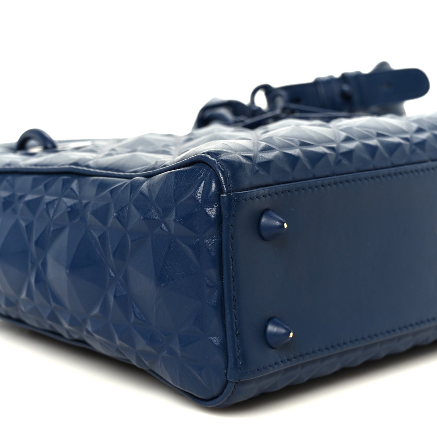 Calfskin Cannage Diamond Small My ABCDior Lady Dior Blue Royale