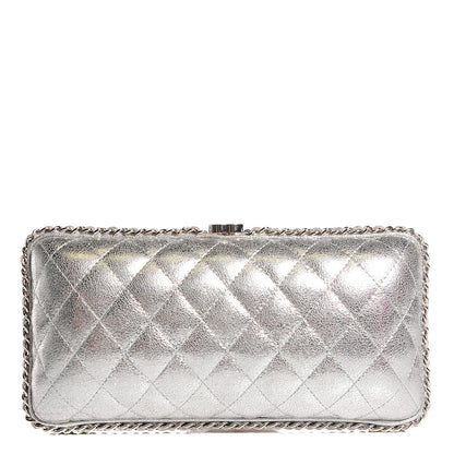 Chanel Metallic Lambskin Small Chain Around Clutch Silver 1 of 7