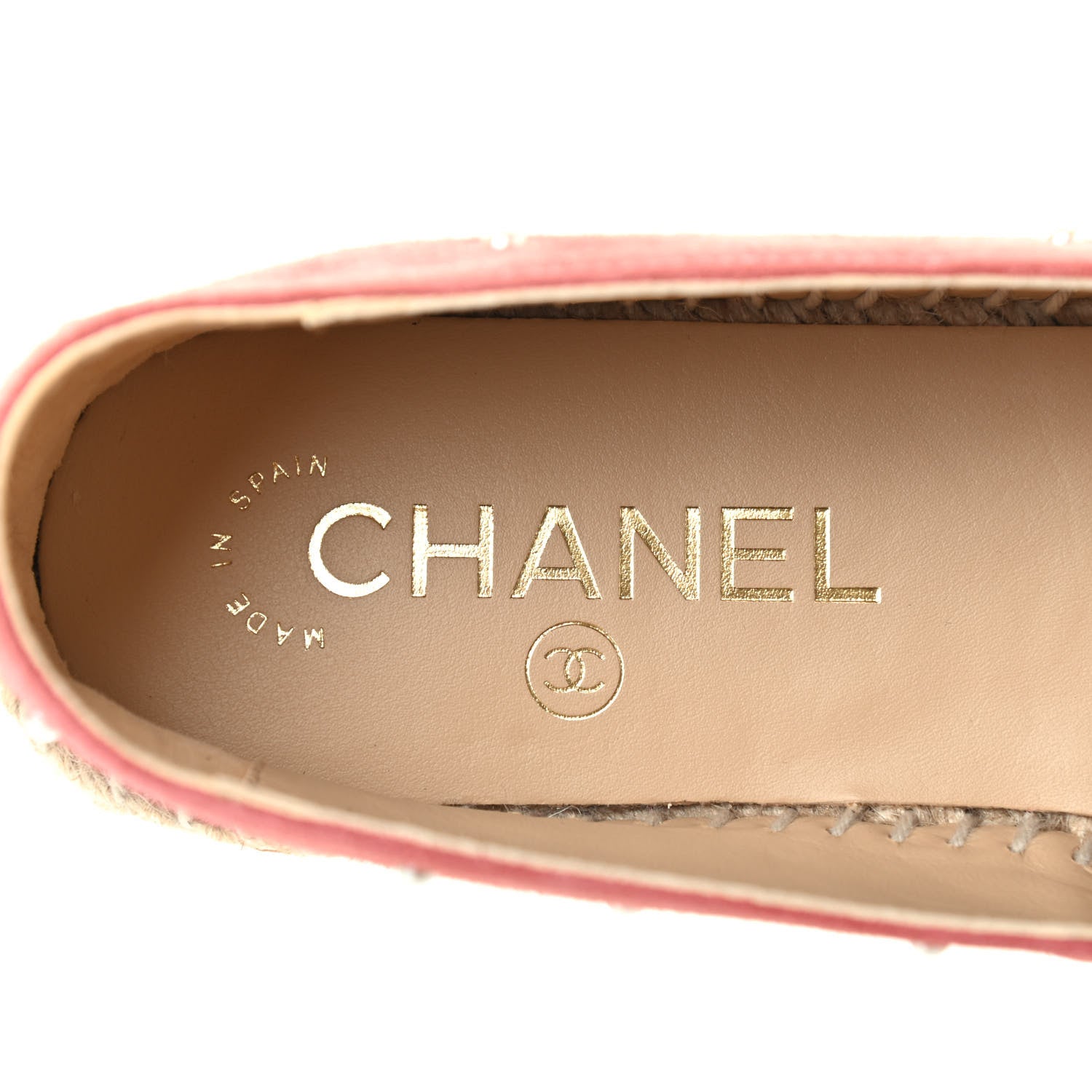 Chanel Suede Pearl CC Espadrilles 36 Pink 6 of 7