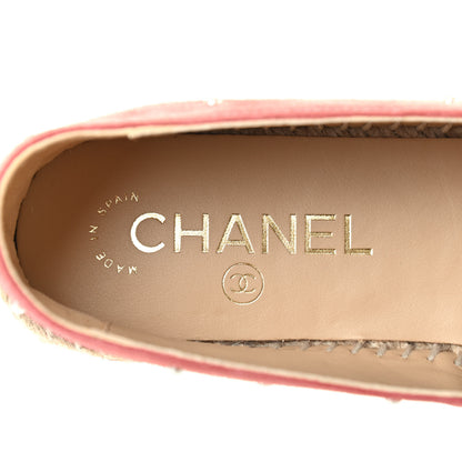 Chanel Suede Pearl CC Espadrilles 36 Pink 6 of 7