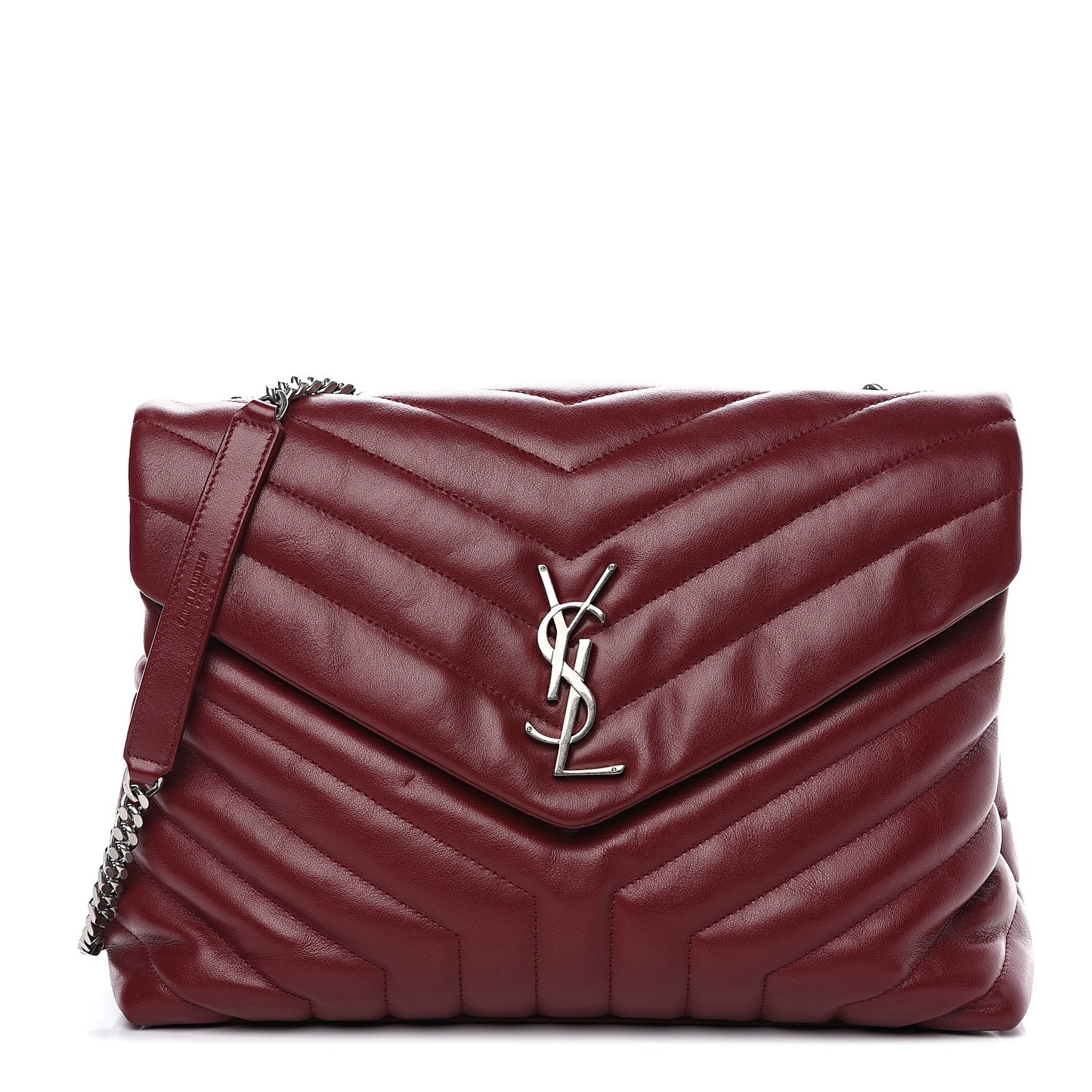 Calfskin Y Quilted Monogram Medium Loulou Chain Satchel Palissandre