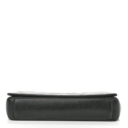 Chanel Lambskin Quilted Medium Diamond CC Flap Black 10 of 12