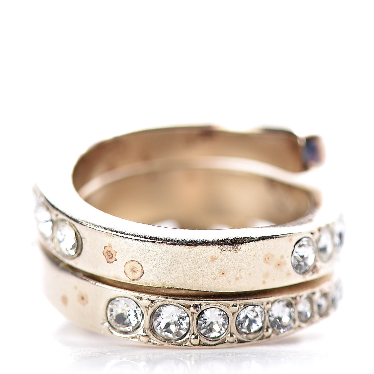 Chanel Crystal CC Ring 5 Gold 3 of 5