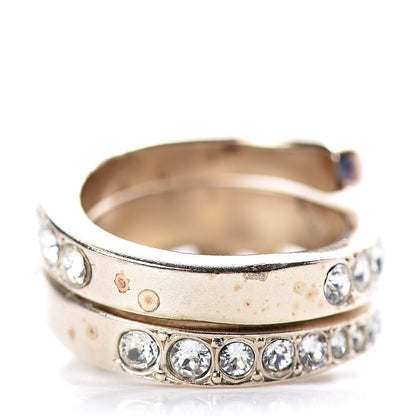 Chanel Crystal CC Ring 5 Gold 3 of 5