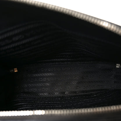 Prada Saffiano Travel Medium Brique Crossbody Bag Black Black 4 of 8