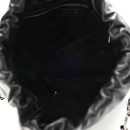 Chanel Shiny Calfskin Quilted Chanel 22 Backpack Black 5 of 10