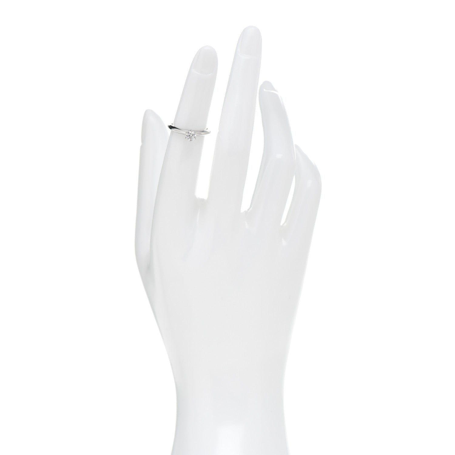 Tiffany Platinum Diamond .24ct Solitaire Engagement Ring 47 4 2 of 5