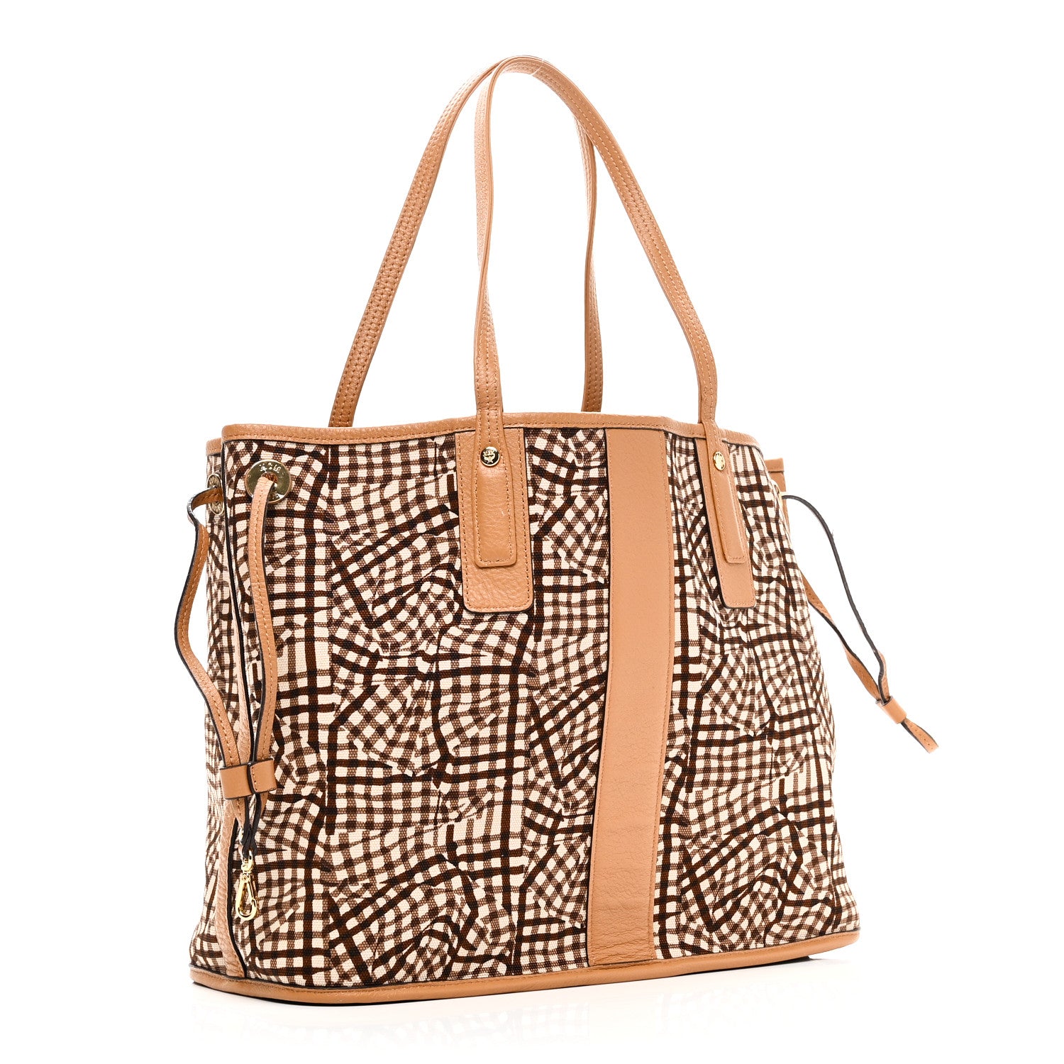 MCM Visetos Medium Liz Reversible Shopper Tote Cognac 5 of 14