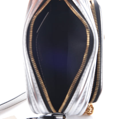 Burberry Smooth Calfskin 1983 Knight Check Link Camera Bag Silver 7 of 10