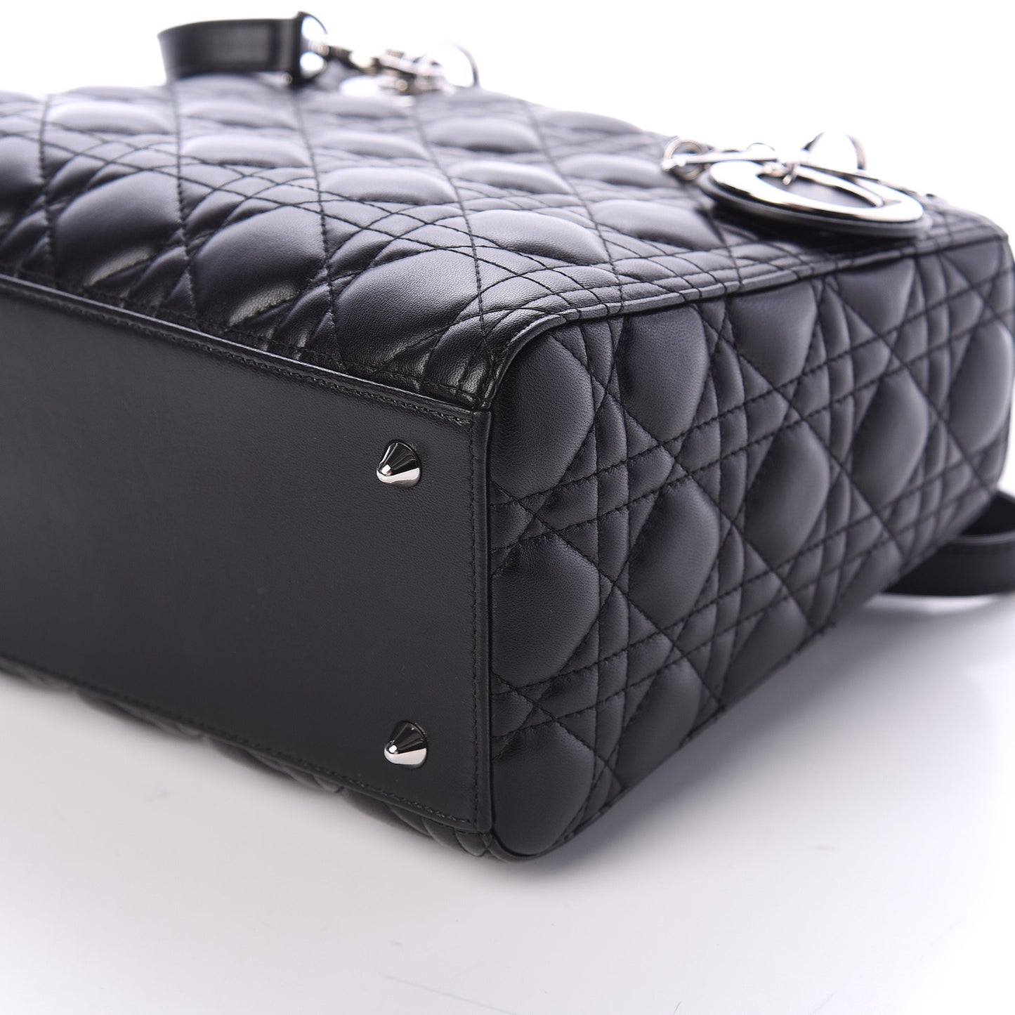 Lambskin Cannage Medium Lady Dior Black