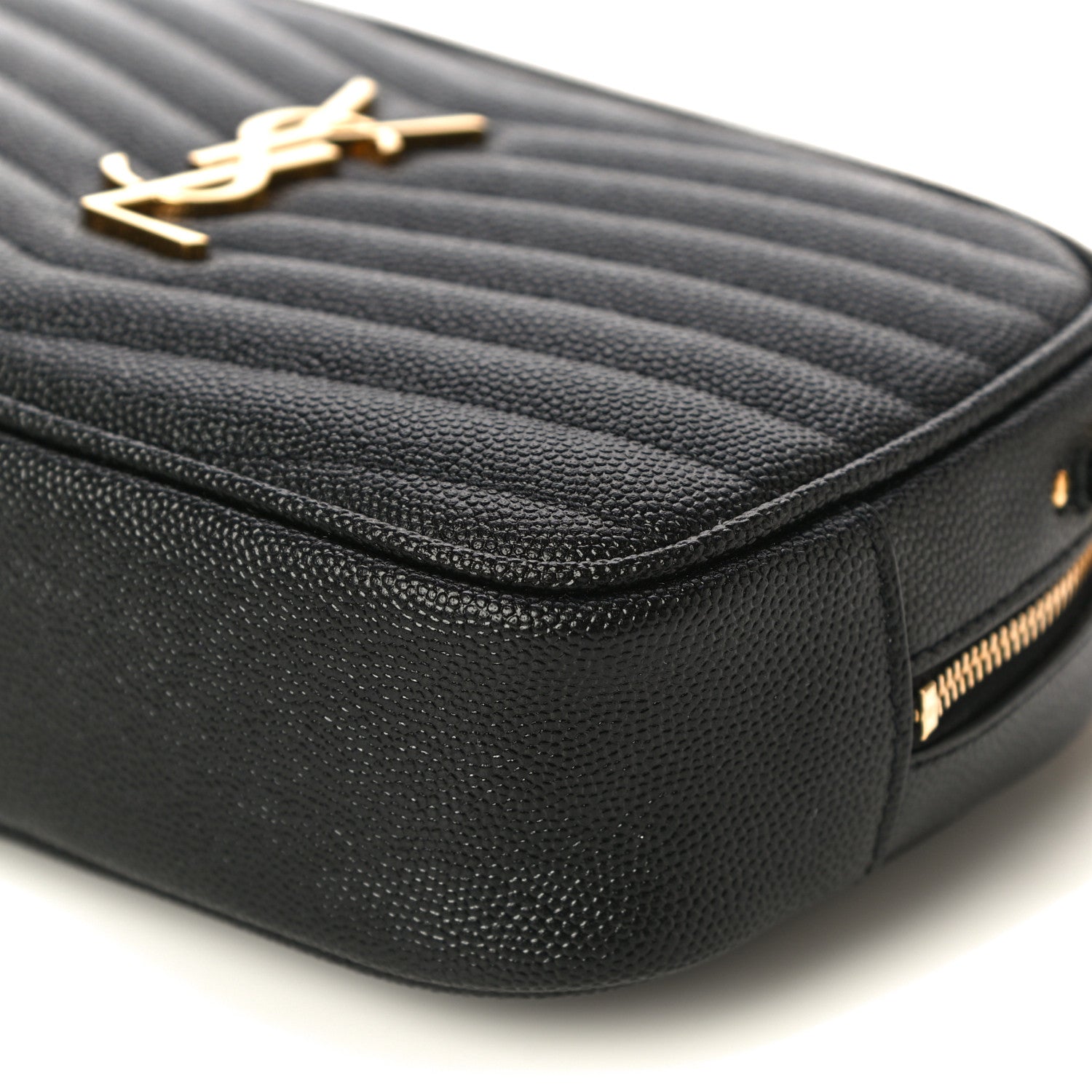 Saint Laurent Grain De Poudre Matelasse Monogram Mini Lou Camera Bag Black 9 of 10