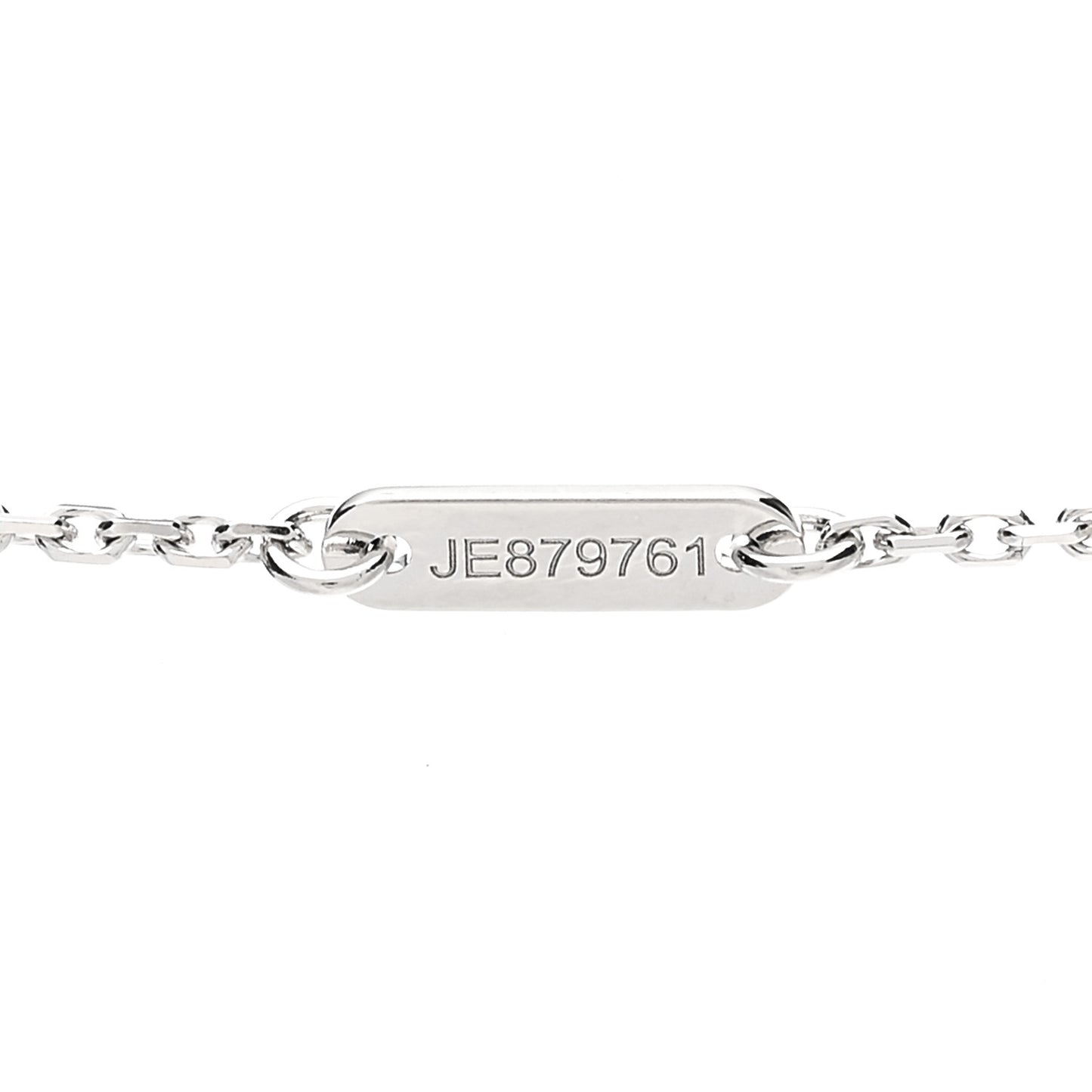 18K White Gold Diamond Sweet Alhambra Pendant Necklace