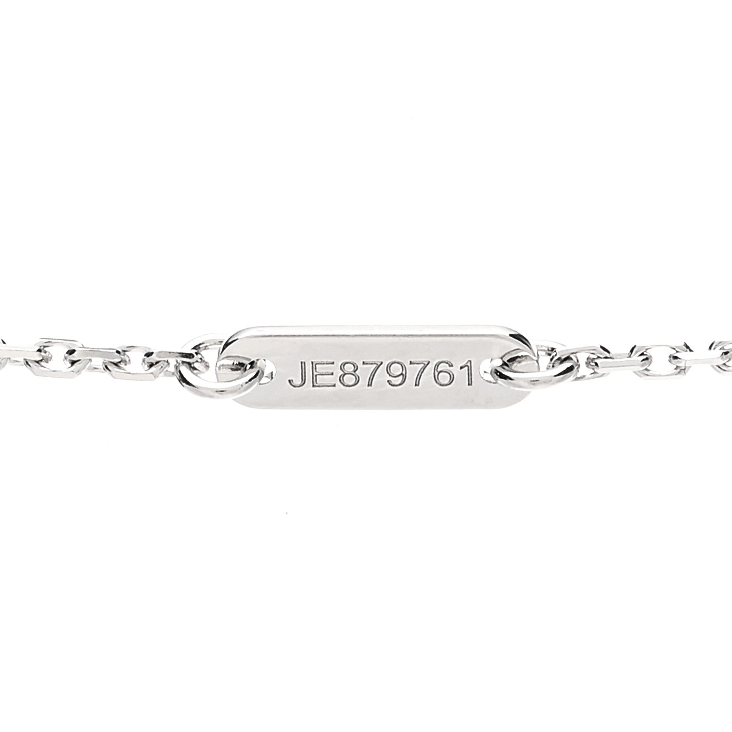 Van Cleef & Arpels 18K White Gold Diamond Sweet Alhambra Pendant Necklace 4 of 6
