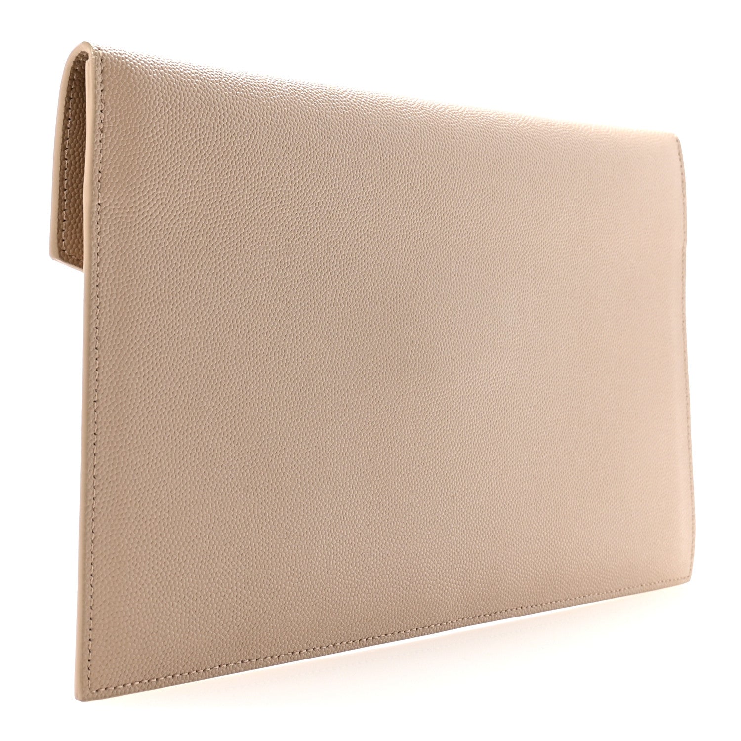 Saint Laurent Grain De Poudre Uptown Pouch Dark Beige 3 of 12