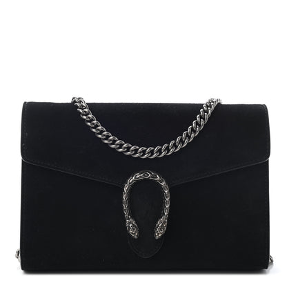 Gucci Suede Mini Dionysus Chain Wallet Black 1 of 8