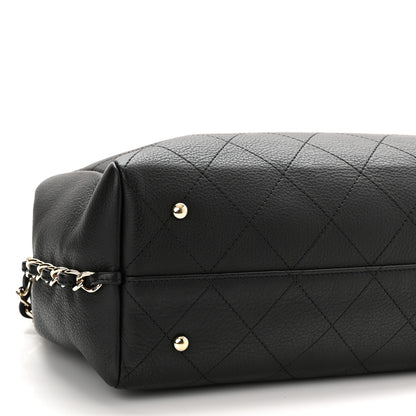 Chanel Bullskin Stitched Medium Shopping Bag Black 9 of 11