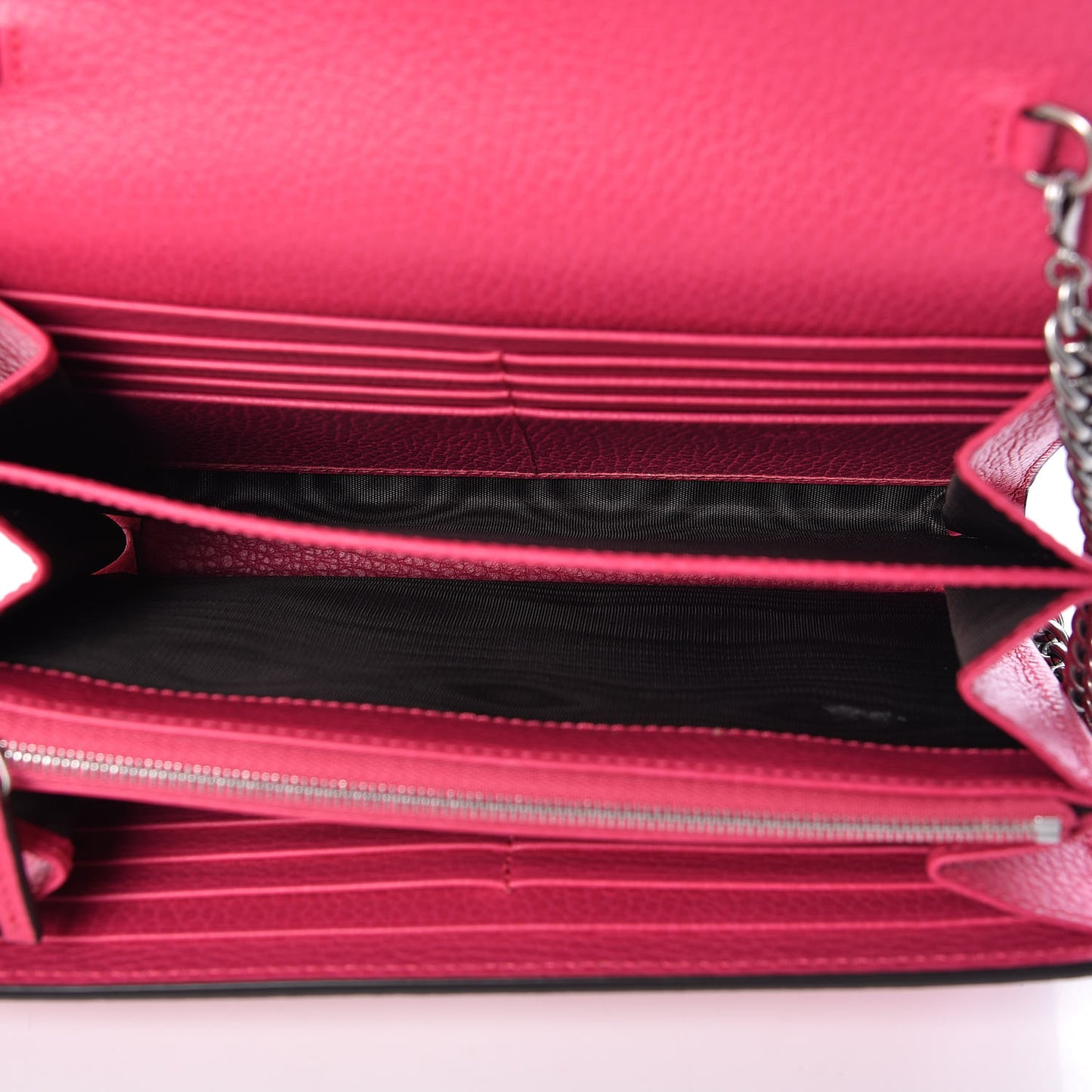 Dollar Calfskin Crystal Mini Dionysus Chain Wallet Box Pink