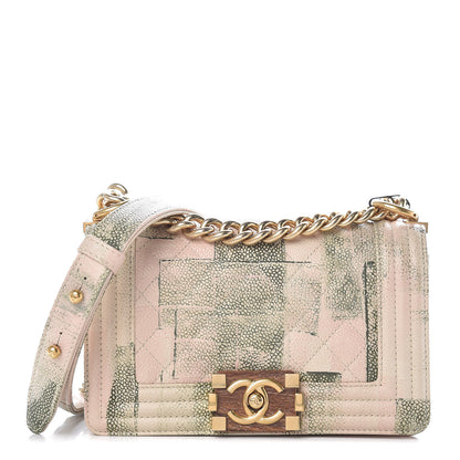 Chanel Caviar Quilted Small Cuba Cruise Boy Flap Khaki 1 of 10