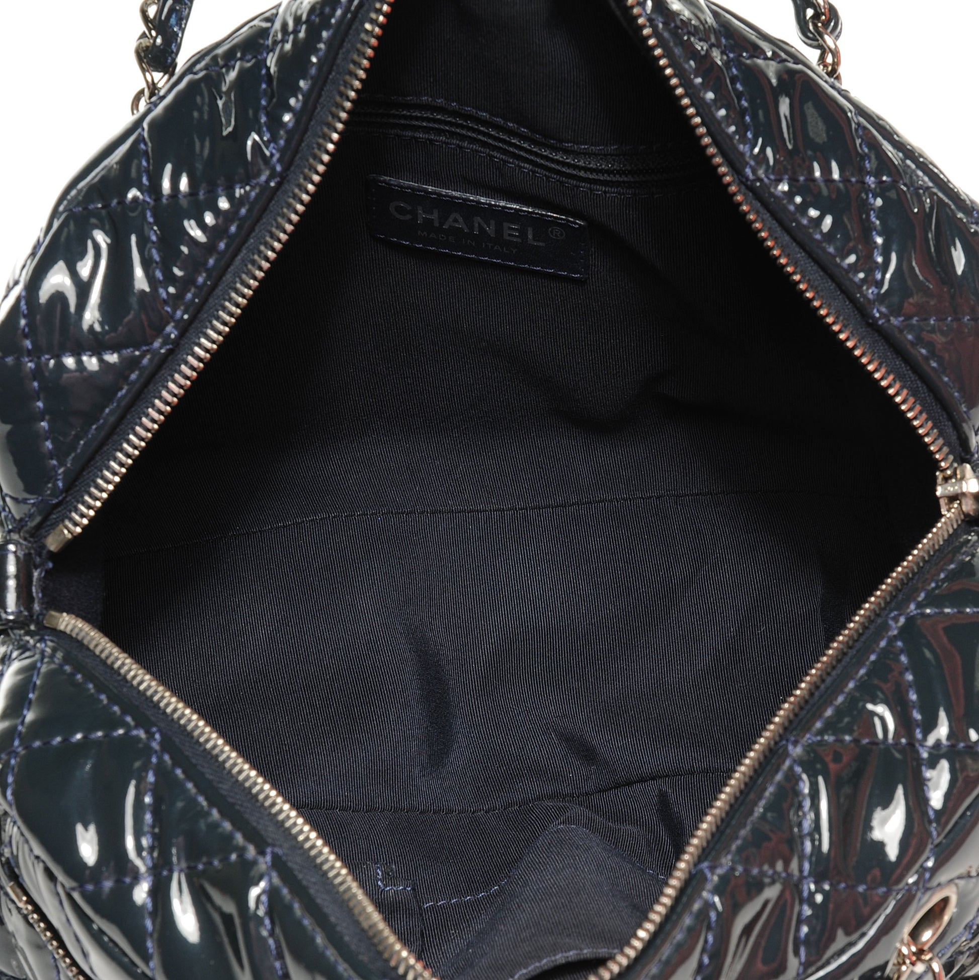 Chanel Vinyl Quilted In the Business Tote Navy 5 of 8