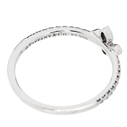 Tiffany Platinum Diamond Fleur de Lis Band Ring 54 6.75 4 of 4