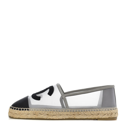 Chanel Mesh Grosgrain CC Espadrilles 41 Grey 1 of 9