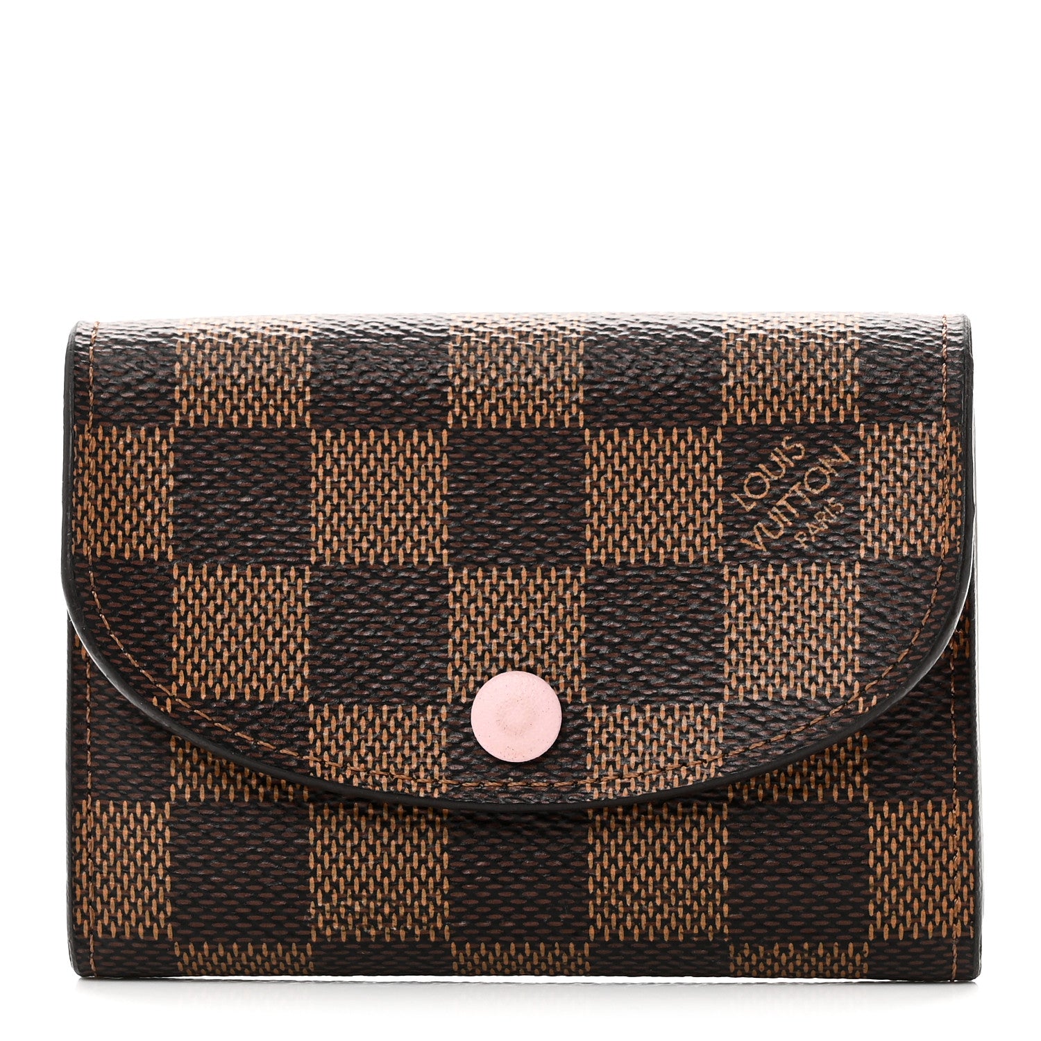 Louis Vuitton Damier Ebene Rosalie Coin Purse Rose Ballerine 1 of 8