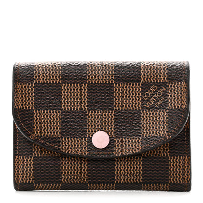 Louis Vuitton Damier Ebene Rosalie Coin Purse Rose Ballerine 1 of 8
