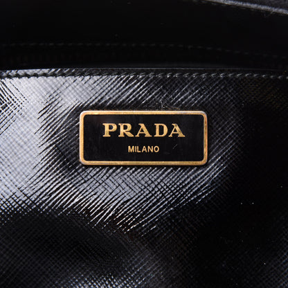 Prada Saffiano Vernice Medium Galleria Double Zip Tote Black 6 of 15