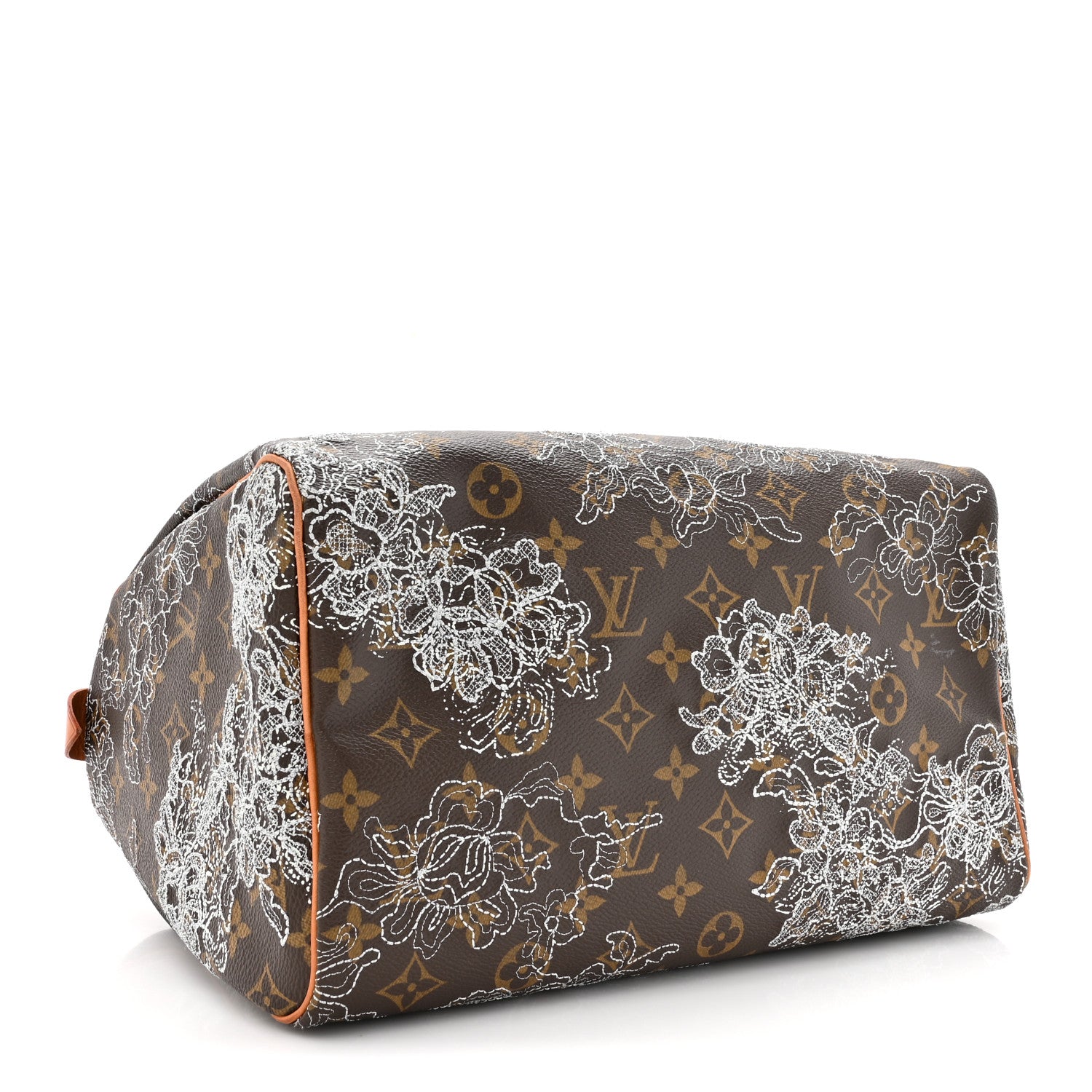 Louis Vuitton Monogram Dentelle Speedy 30 Silver 4 of 16