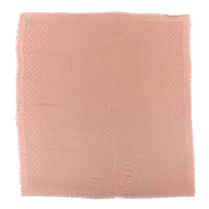 Louis Vuitton Silk Wool Monogram Shawl Rose 1 of 4