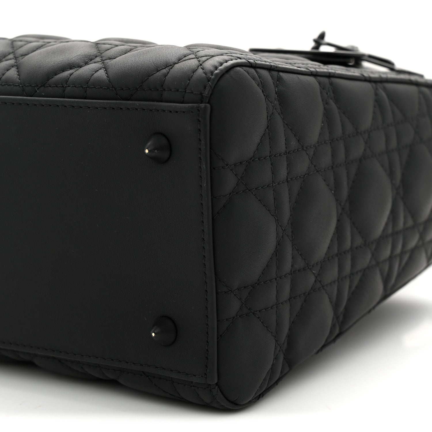 Christian Dior Ultra Matte Calfskin Cannage Medium Lady Dior Black 9 of 9