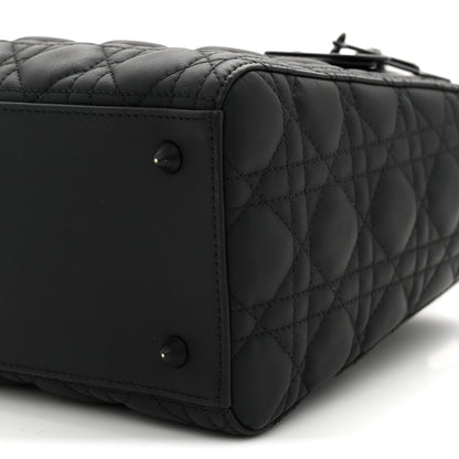 Christian Dior Ultra Matte Calfskin Cannage Medium Lady Dior Black 9 of 9