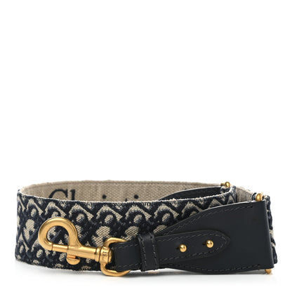 Christian Dior Oblique Adjustable Shoulder Strap Blue 1 of 4