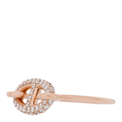 Hermes 18K Rose Gold Diamond Farandole Ring 58 8.25 3 of 6