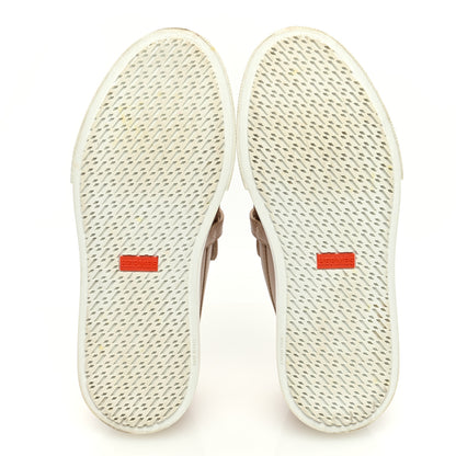 Hermes Calfskin Game Slip On Sneakers 37.5 Beige Nude 5 of 9