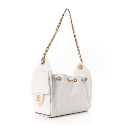 Chanel Caviar Quilted Mini Chanel 25 Handbag White 4 of 21