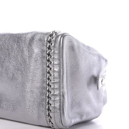 Chanel Metallic Goatskin Medium Luxe Ligne Bowler Silver 7 of 11