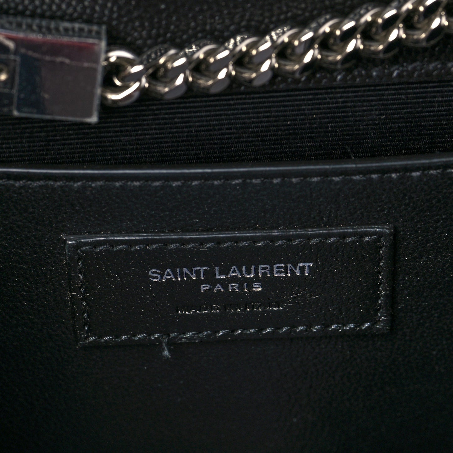 Grain De Poudre Medium Classic Monogram Kate Satchel Black