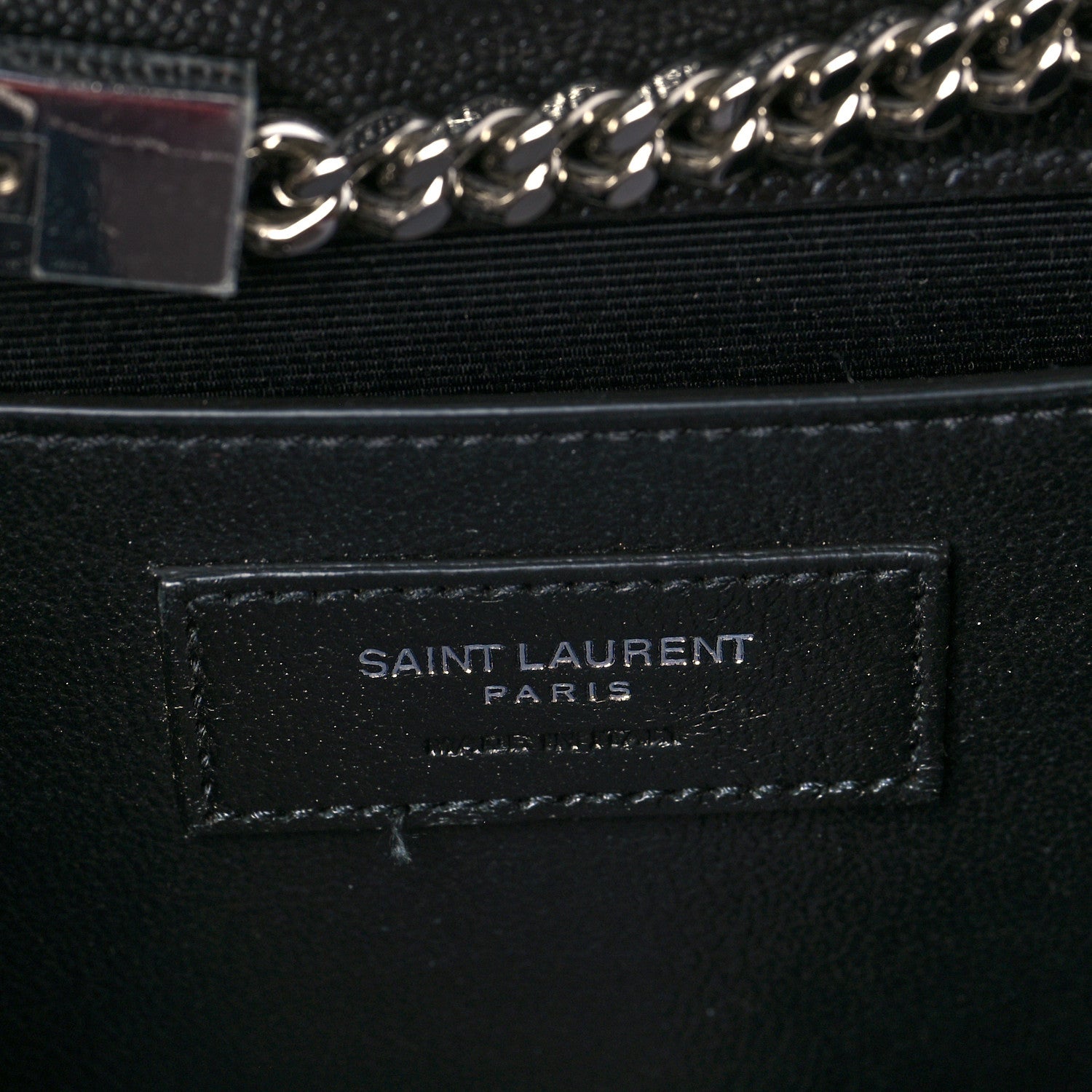 Saint Laurent Grain De Poudre Medium Classic Monogram Kate Satchel Black 6 of 8