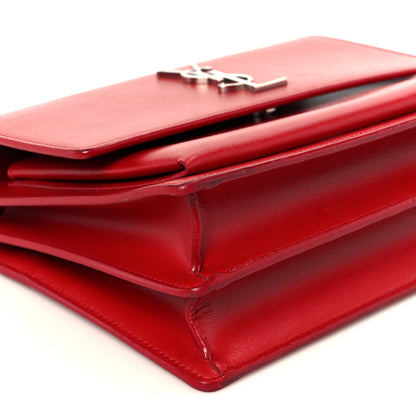 Saint Laurent Calfskin Medium Monogram Sunset Rouge Eros 10 of 11