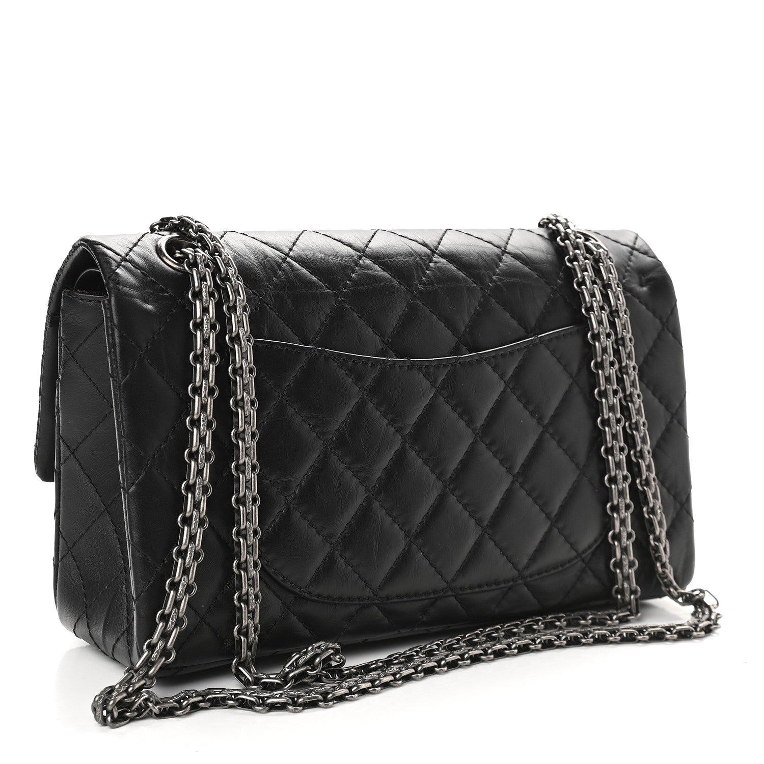 Chanel Aged Calfskin Quilted 2.55 Reissue 225 Flap Black 3 of 9