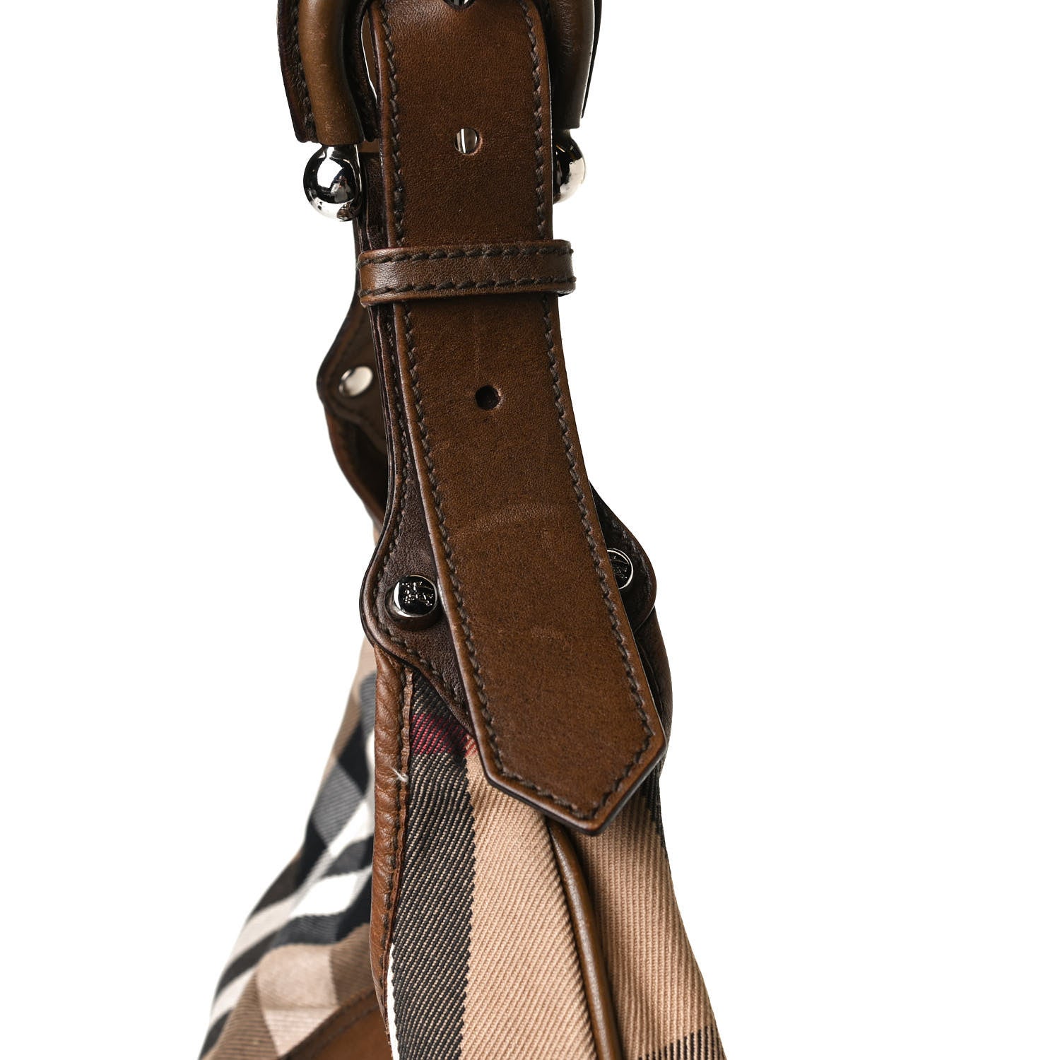 Burberry House Check Brook Hobo Brown 18 of 22