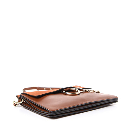 Chloe Suede Calfskin Medium Faye Shoulder Bag Tobacco 3 of 13