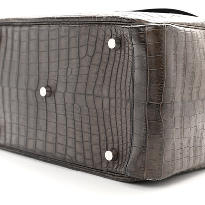 Hermes Matte Niloticus Crocodile Lindy 30 Gris Elephant 9 of 11