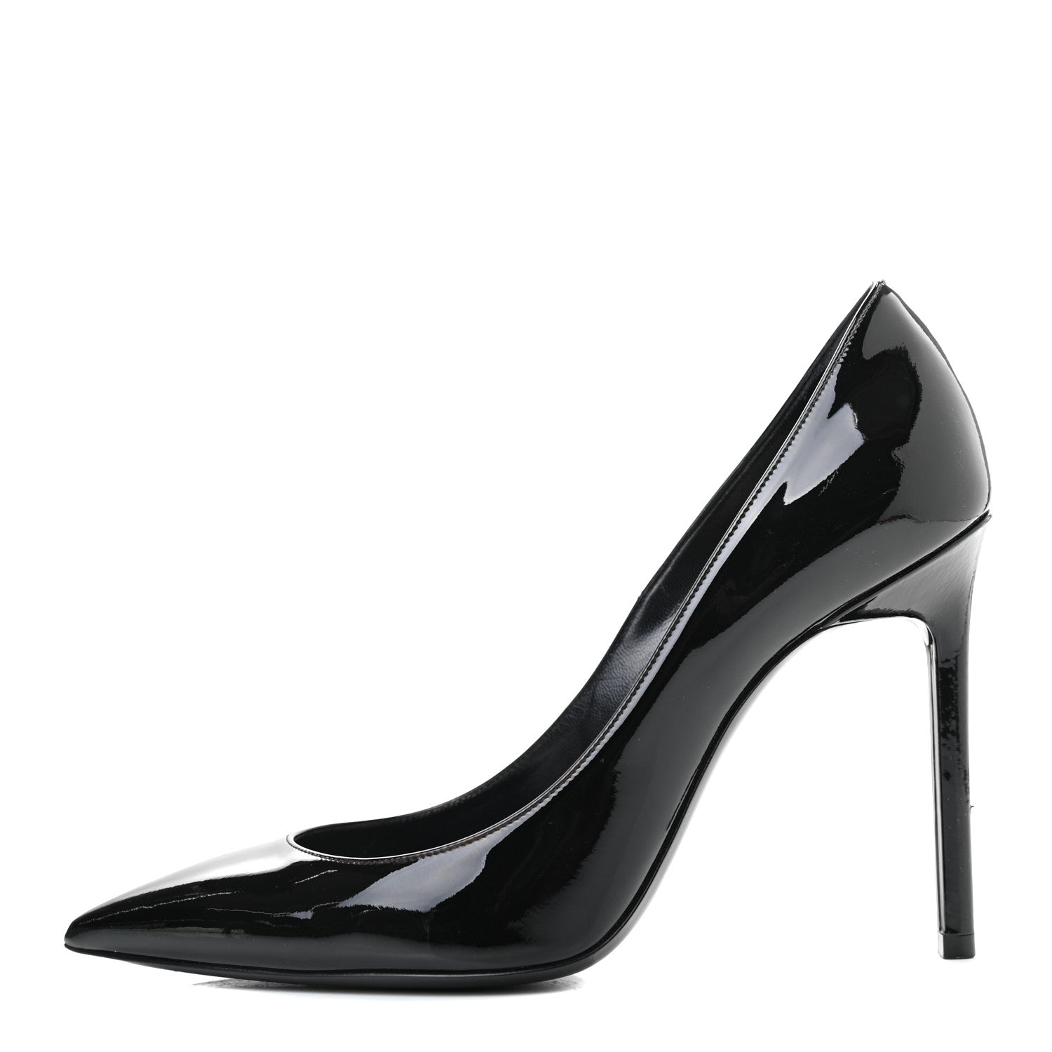 Saint Laurent Patent Calfskin Zoe 105 Pumps 37 Black 1 of 10
