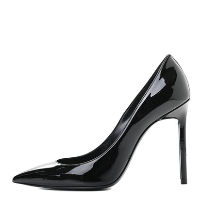 Saint Laurent Patent Calfskin Zoe 105 Pumps 37 Black 1 of 10