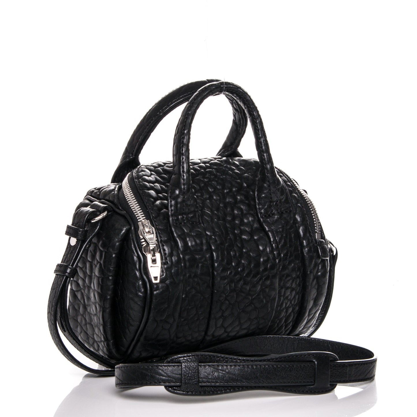 Pebbled Lambskin Mini Rockie Black Rhodium Hardware