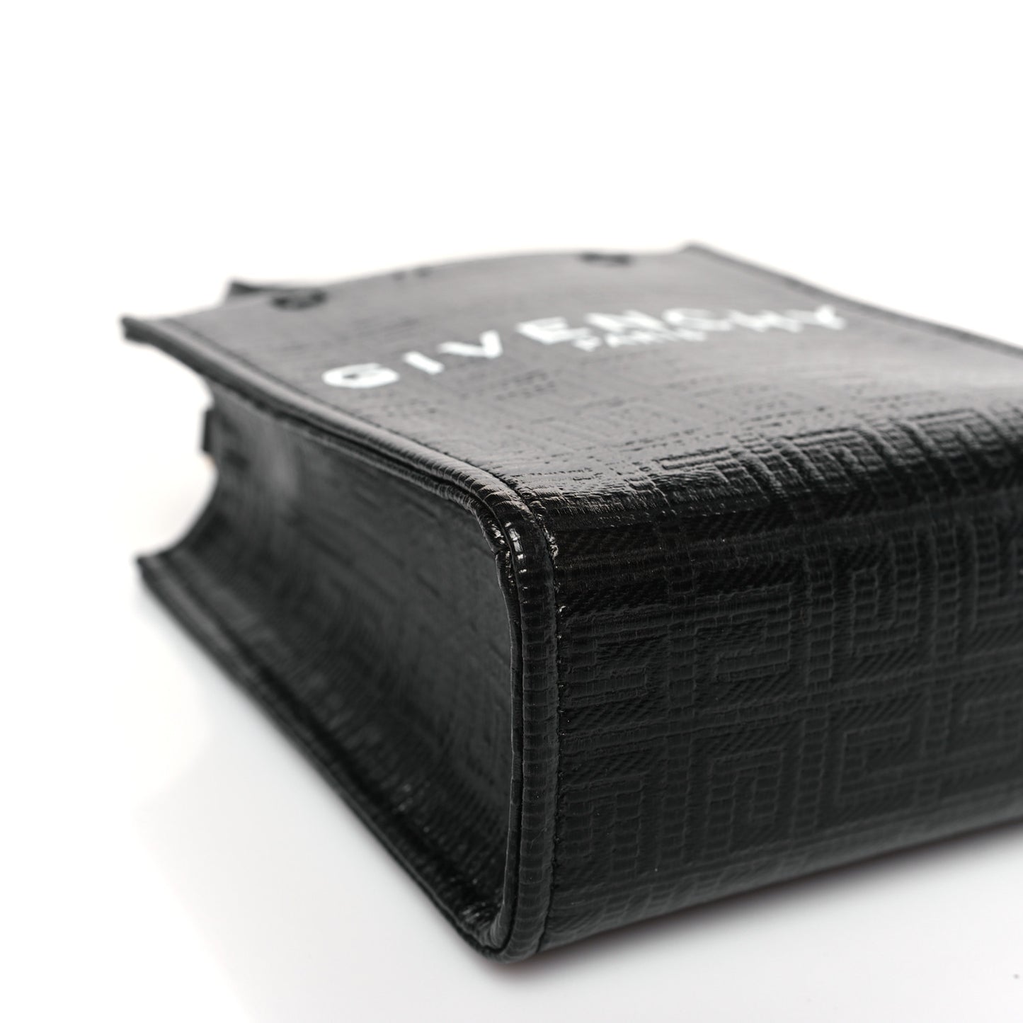 Canvas Mini Vertical Bond Shopper 4G Tote Black