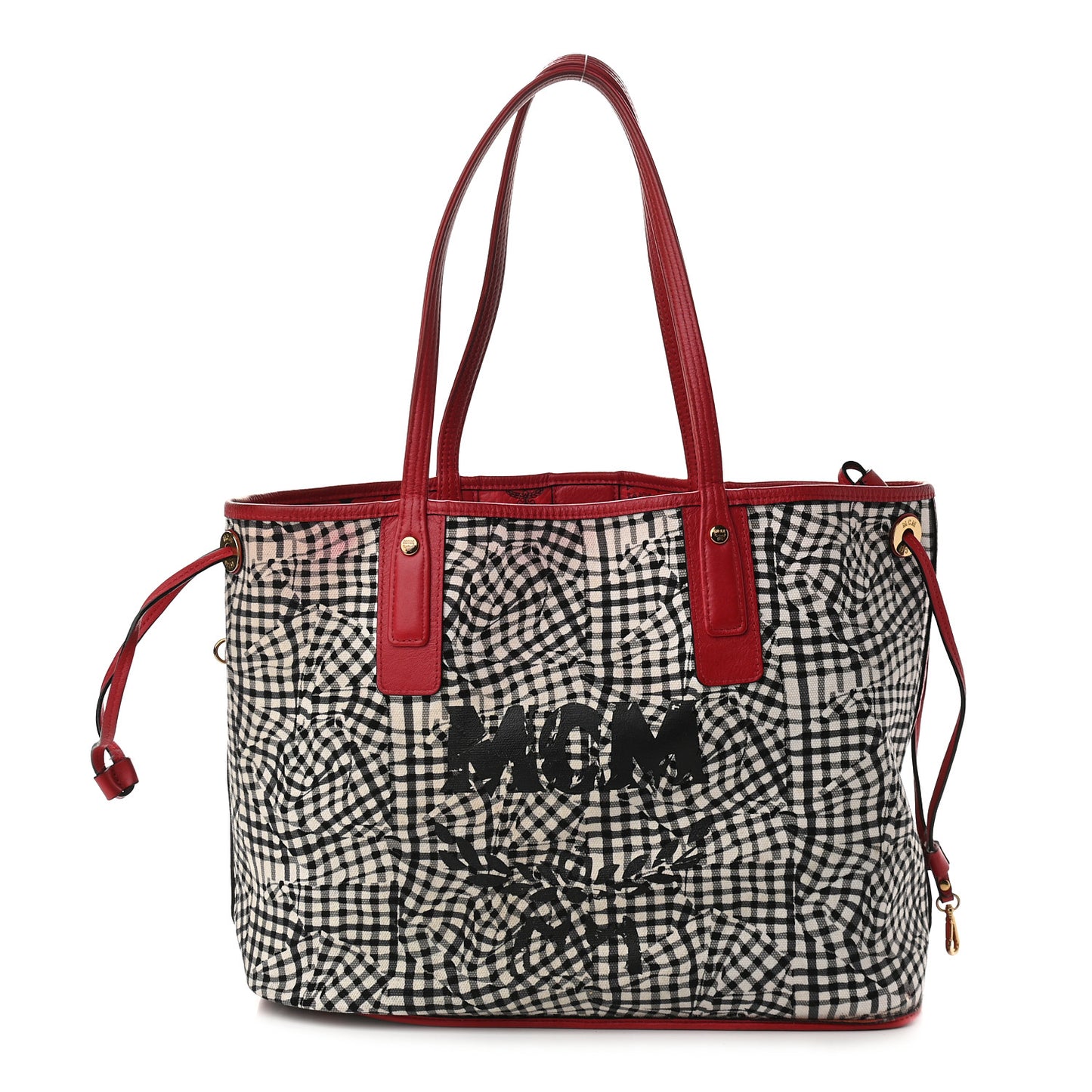 Visetos Medium Liz Reversible Shopper Tote Ruby Red