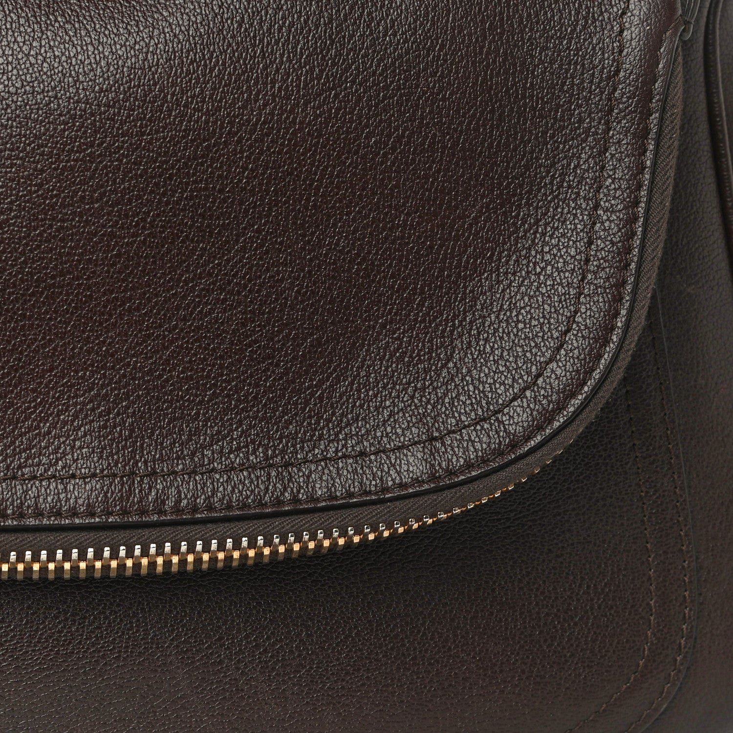 Tom Ford Pebbled Calfskin Large Jennifer Dark Brown 29 of 30